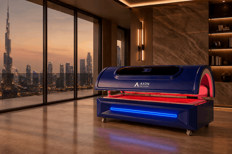 Triton red light therapy bed for a home wellness space