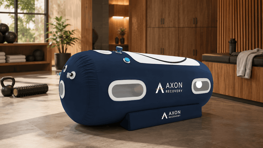 Hyperbaric chamber in a dedicated gym and sports recovery space