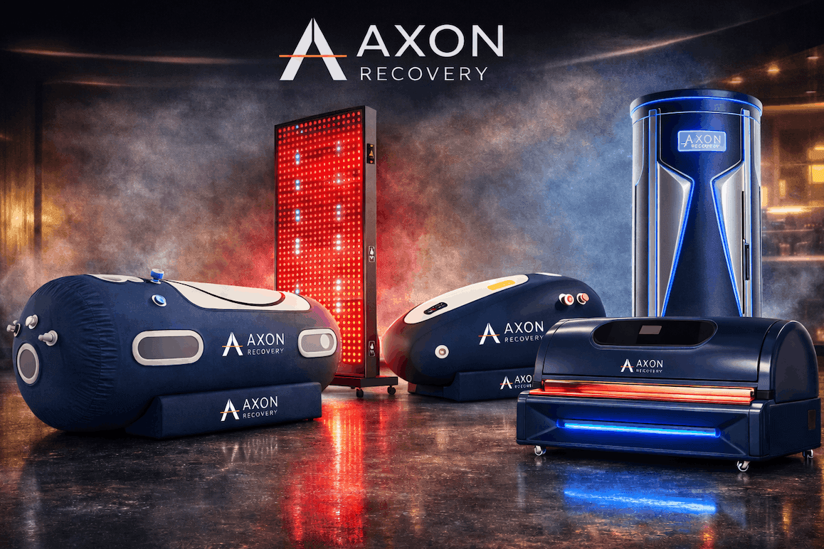 Axon Recovery hyperbaric chambers and red light therapy equipment range